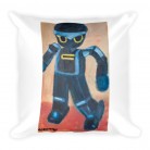 Harmless The Robot Square Pillow by Robotitry.com