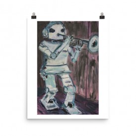 Trumpet Robot Poster